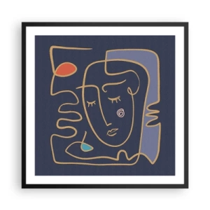 Affisch i svart ram - I drömmarnas värld - 60x60 cm