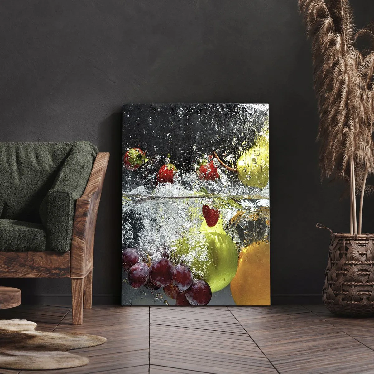 Canvastavla - Bild på duk - Uppfriskande frukt - 50x70 cm