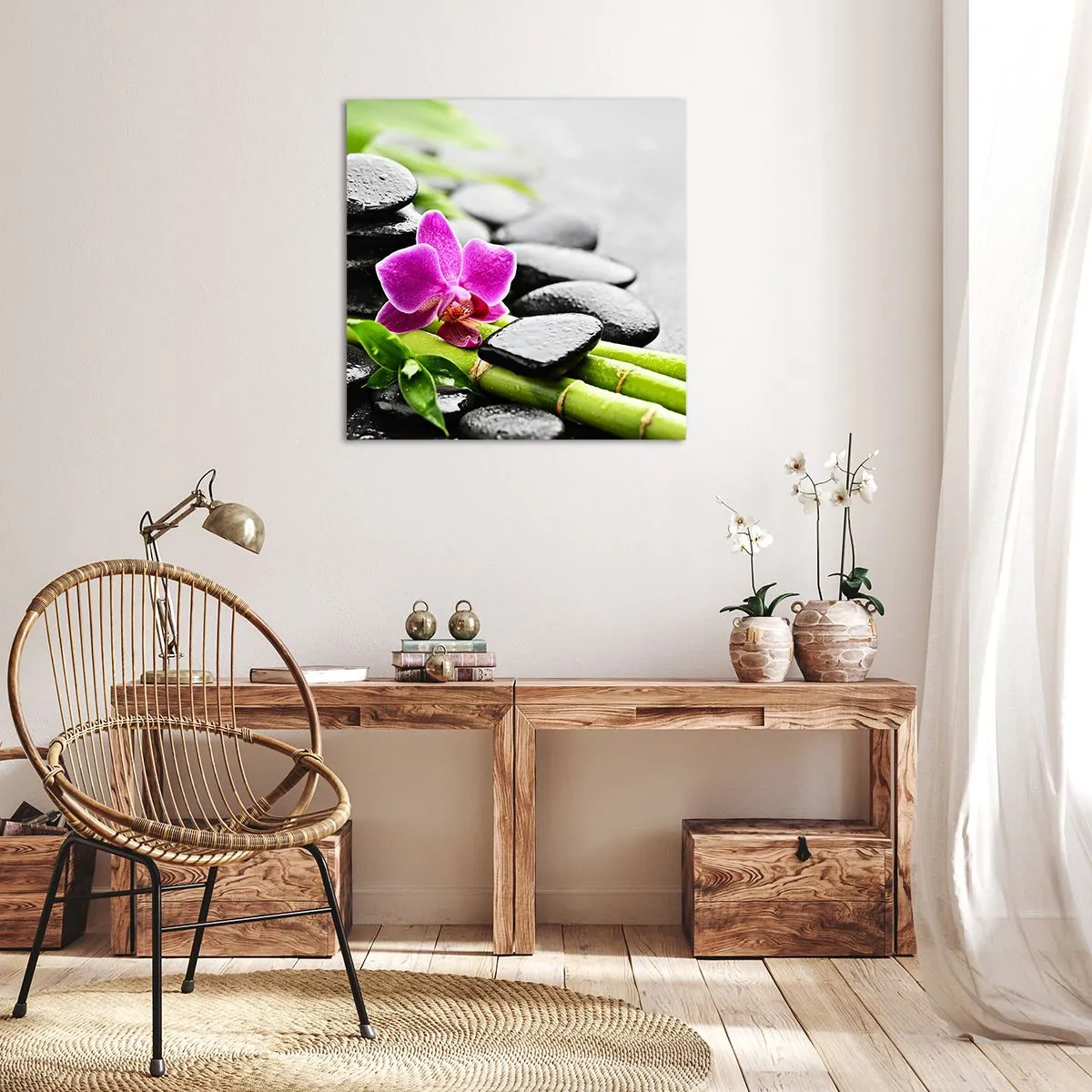 Canvastavla - Bild på duk - Lugn balans - 70x70 cm