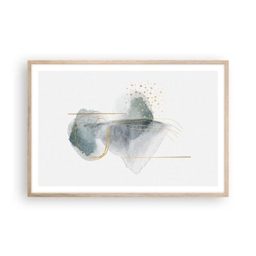 Affisch i ram av ljusek - Om gråhetens och guldets förhållanden - 91x61 cm