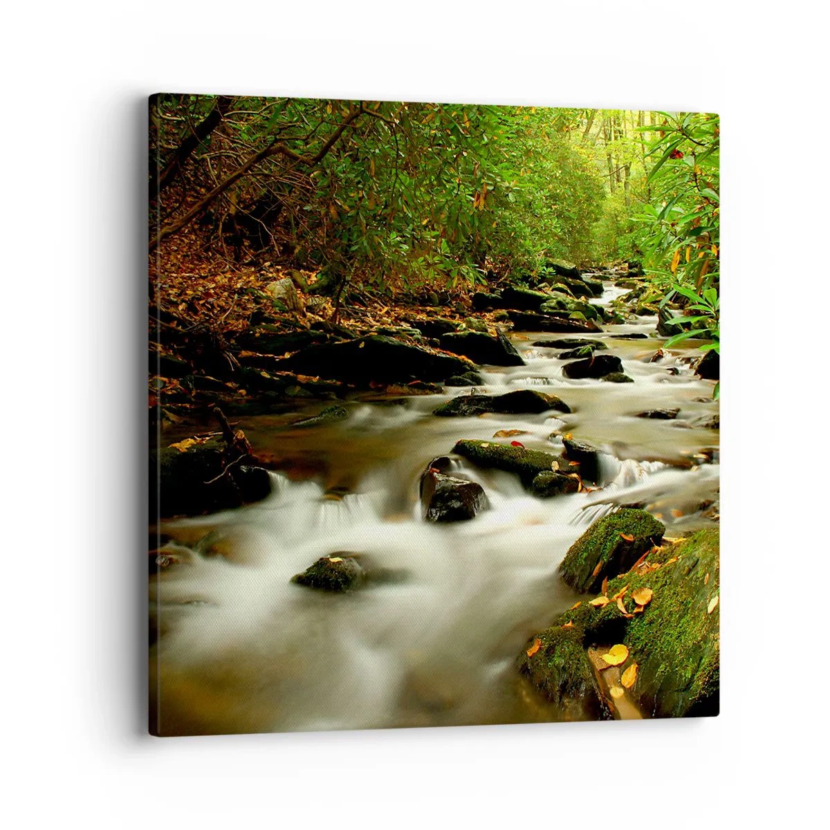 Canvastavla - Bild på duk - Som flytande silver - 40x40 cm