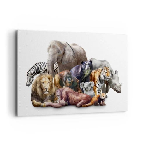Canvastavla - Bild på duk - Afrikans familjefoto - 120x80 cm
