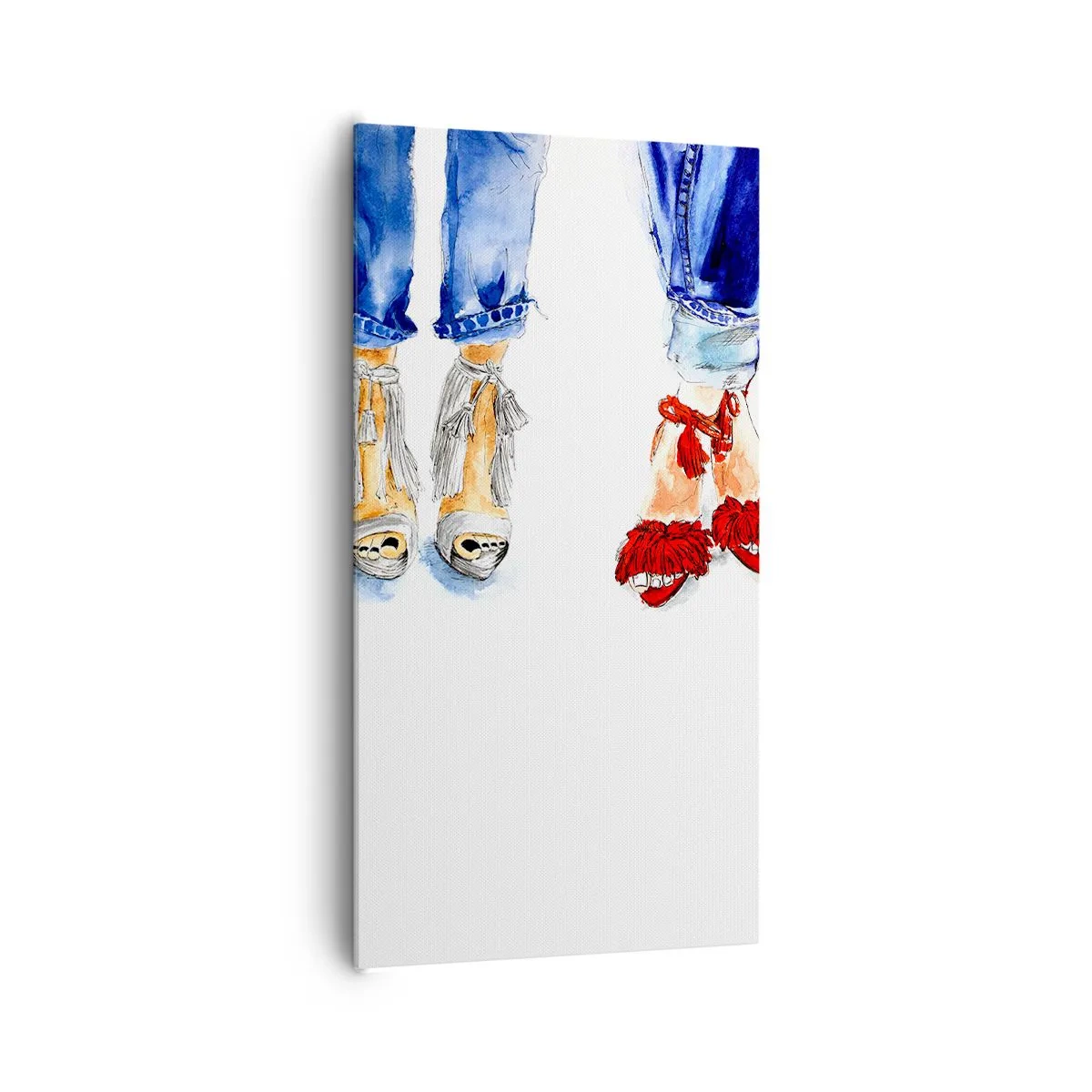 Canvastavla - Bild på duk - Kanske går vi ut på promenad? - 65x120 cm