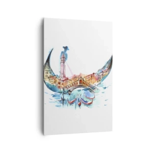 Canvastavla - Bild på duk - Vi flyter genom staden - 80x120 cm