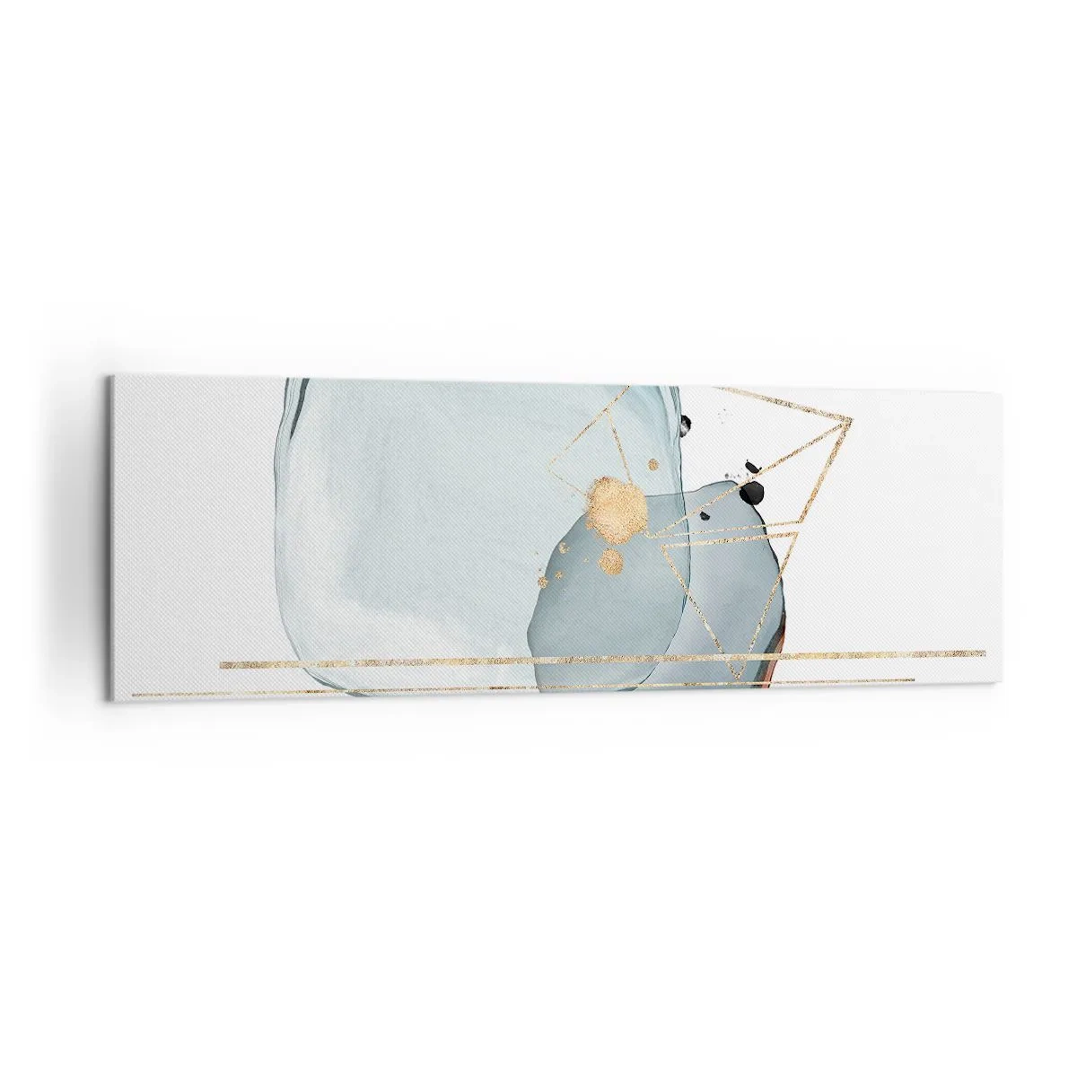 Canvastavla - Bild på duk - En studie av droppar - 160x50 cm