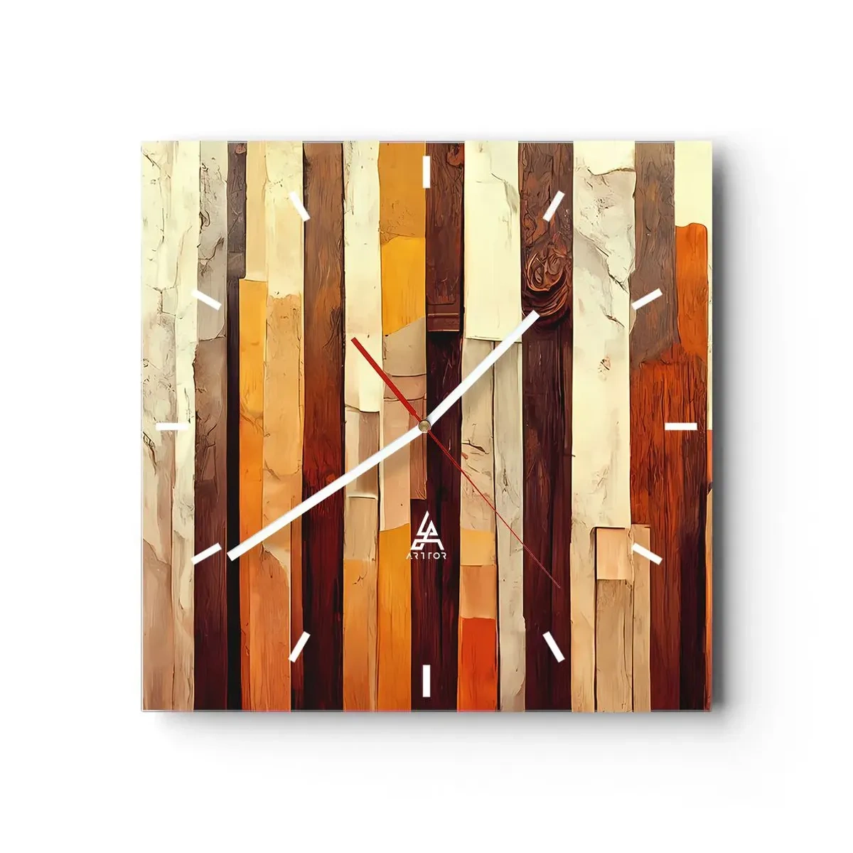 Väggklocka - Klocka på glas - Hymn av skogens träd - 30x30 cm