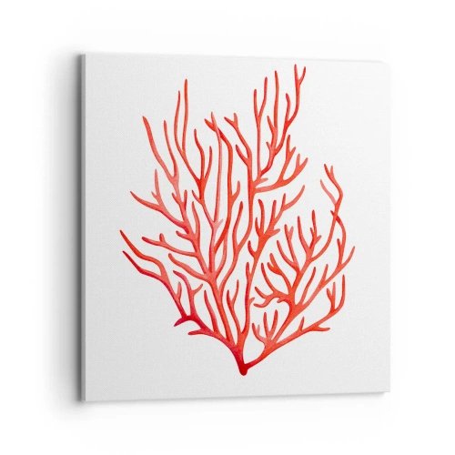 Canvastavla - Bild på duk - Filigran av korall - 70x70 cm