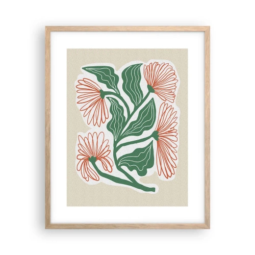 Affisch i ram av ljusek - Folkligt och modernt - 40x50 cm