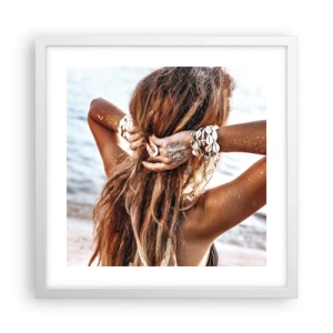 Affisch i vit ram - Vattnets och solens syster - 40x40 cm