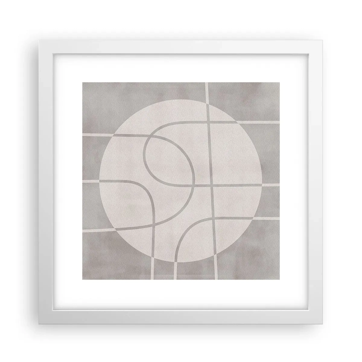 Affisch i vit ram - Cirkulärt och rakt fram - 30x30 cm