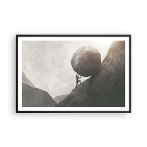 Affisch i svart ram - Jag tror i strid mot hoppet - 91x61 cm