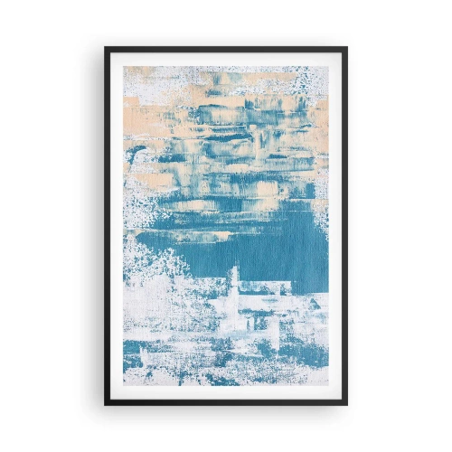 Affisch i svart ram - Genom istapp - 61x91 cm