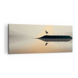 Canvastavla - Bild på duk - Herre på sjön - 120x50 cm