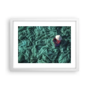 Affisch i vit ram - I nätens hav - 40x30 cm