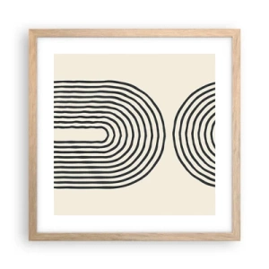 Affisch i ram av ljusek - Om en stund... - 40x40 cm