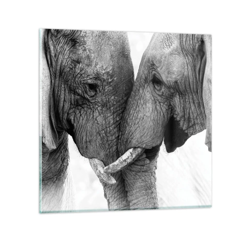 Glastavla - Bild på glas - Hjärtlig bekännelse - 70x70 cm