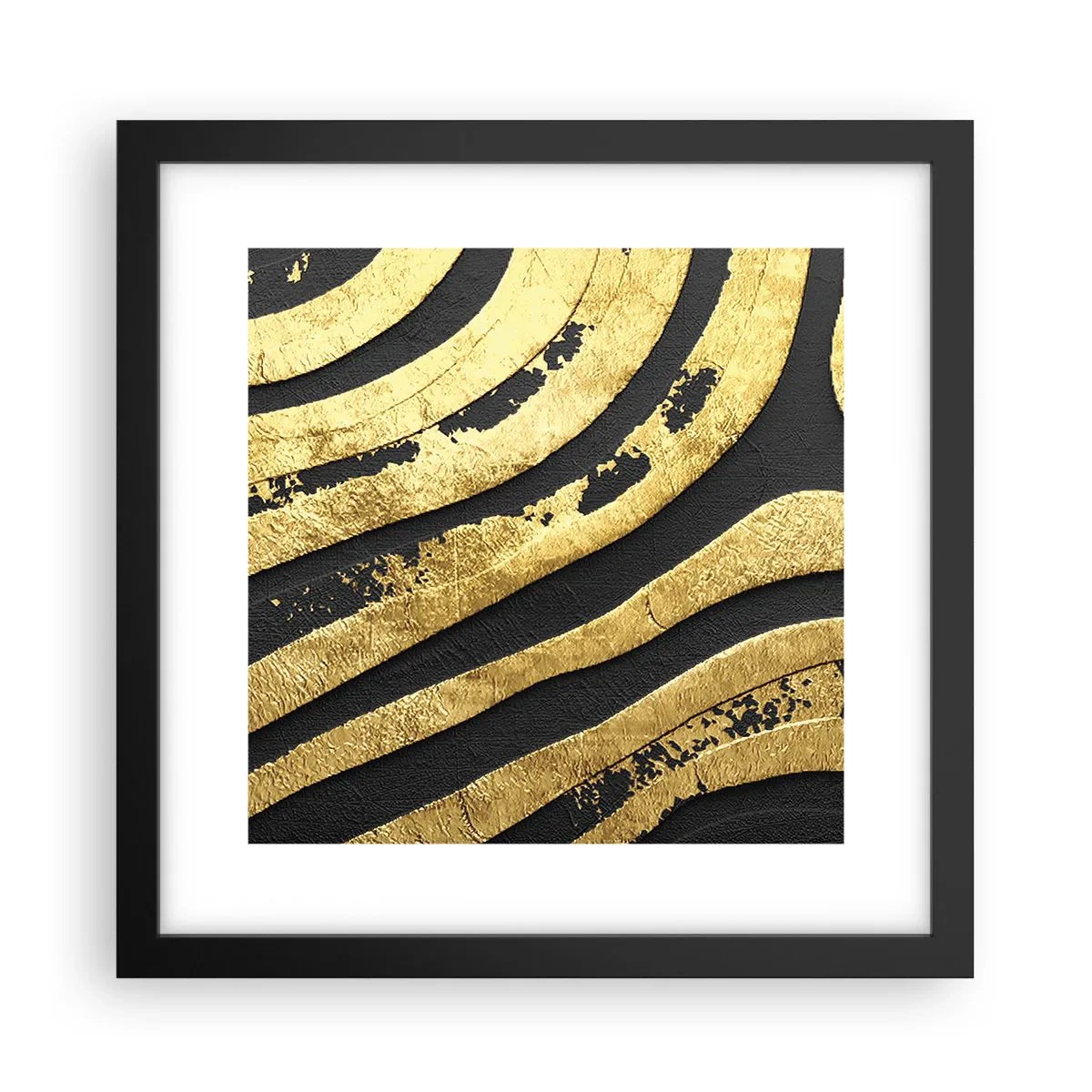 Affisch i svart ram - Allt flyter - 30x30 cm