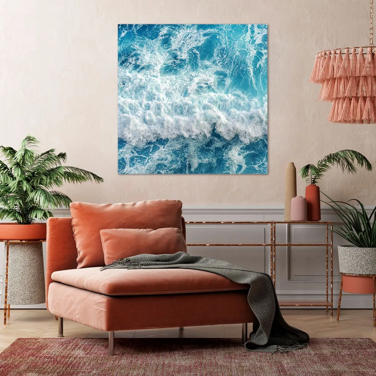 Canvastavla - Bild på duk - Glatt och hoppande - 30x30 cm