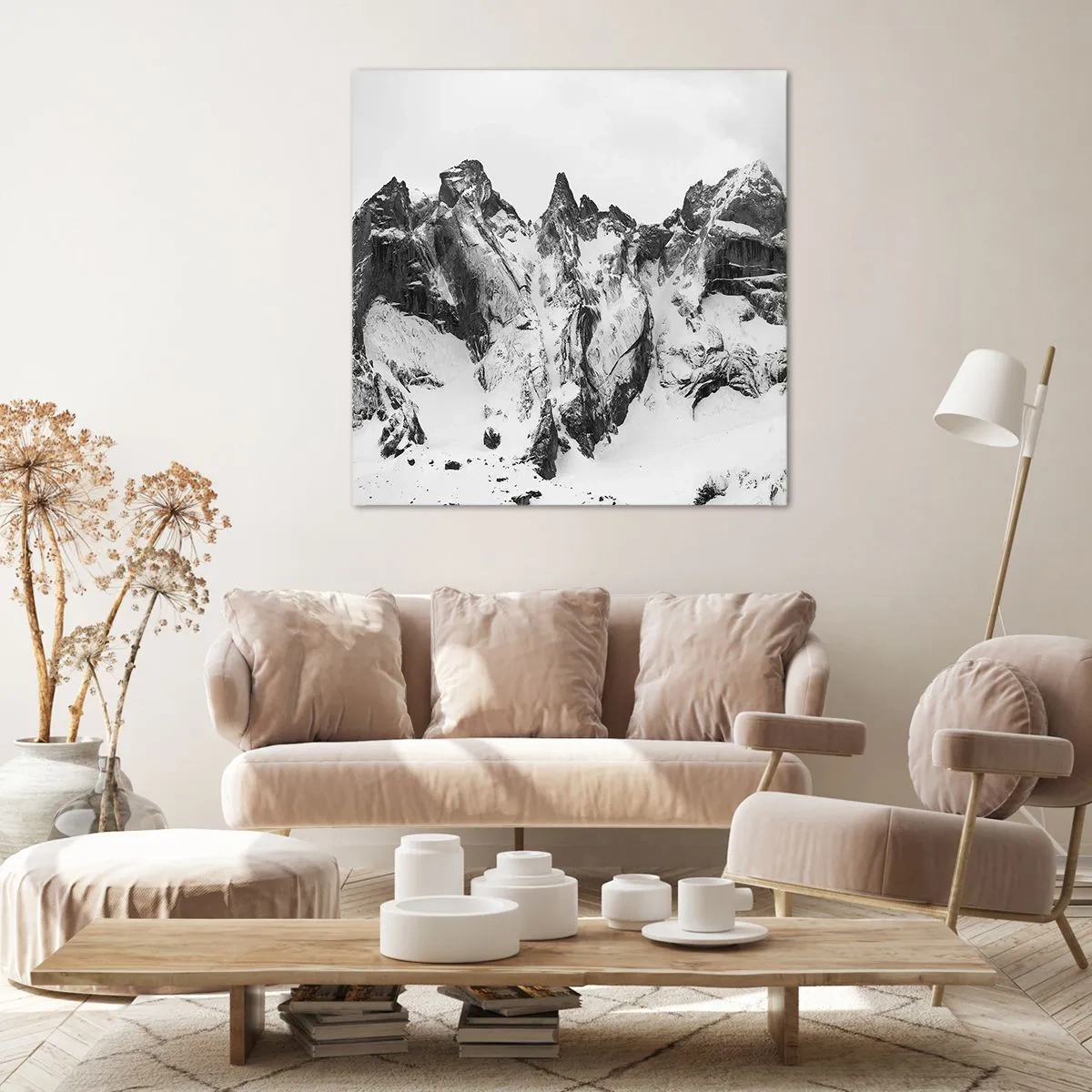 Canvastavla - Bild på duk - Granitfarlig bergsrygg - 50x50 cm