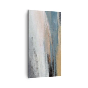 Canvastavla - Bild på duk - Abstraktion: nordligt landskap - 65x120 cm