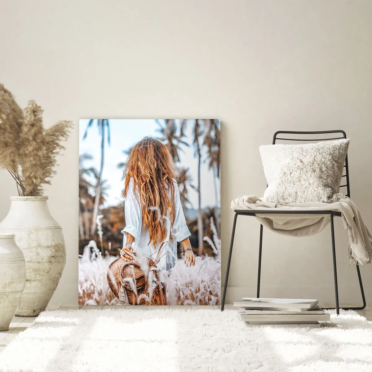 Glastavla - Bild på glas - Född ur gräsdun - 70x100 cm