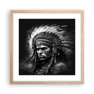 Affisch i ram av ljusek - Hövding och krigare - 40x40 cm