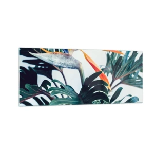 Glastavla - Bild på glas - Fågelbuske - 100x40 cm