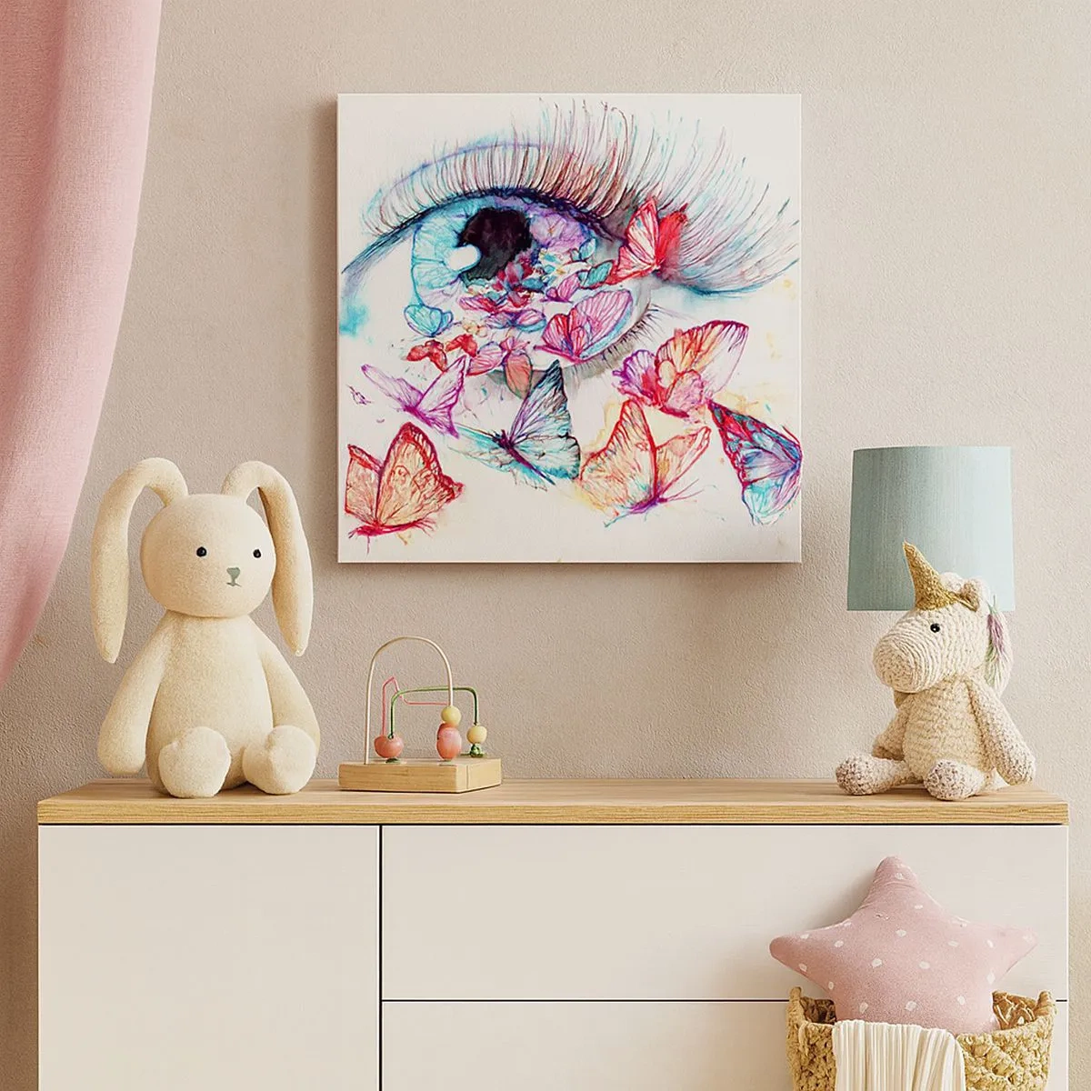 Canvastavla - Bild på duk - Ögonens sagolika charm - 30x30 cm