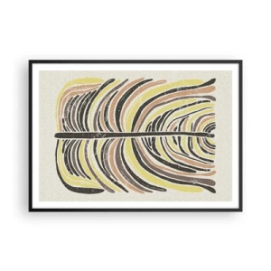 Affisch i svart ram - Pulserande abstraktion - 100x70 cm