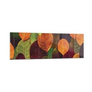 Glastavla - Bild på glas - Höstmosaik - 160x50 cm