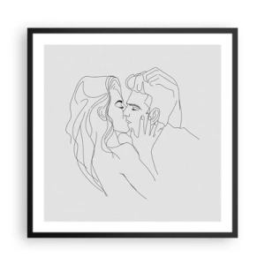 Affisch i svart ram - Med samma streck - 60x60 cm