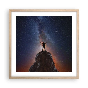 Affisch i ram av ljusek - Kraften är med mig! - 50x50 cm