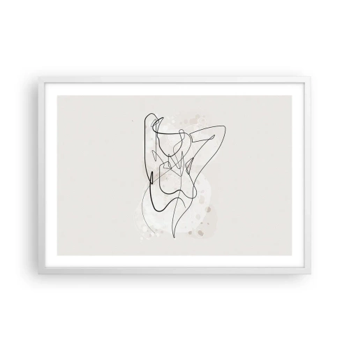 Affisch i vit ram - Konsten att förföra - 70x50 cm