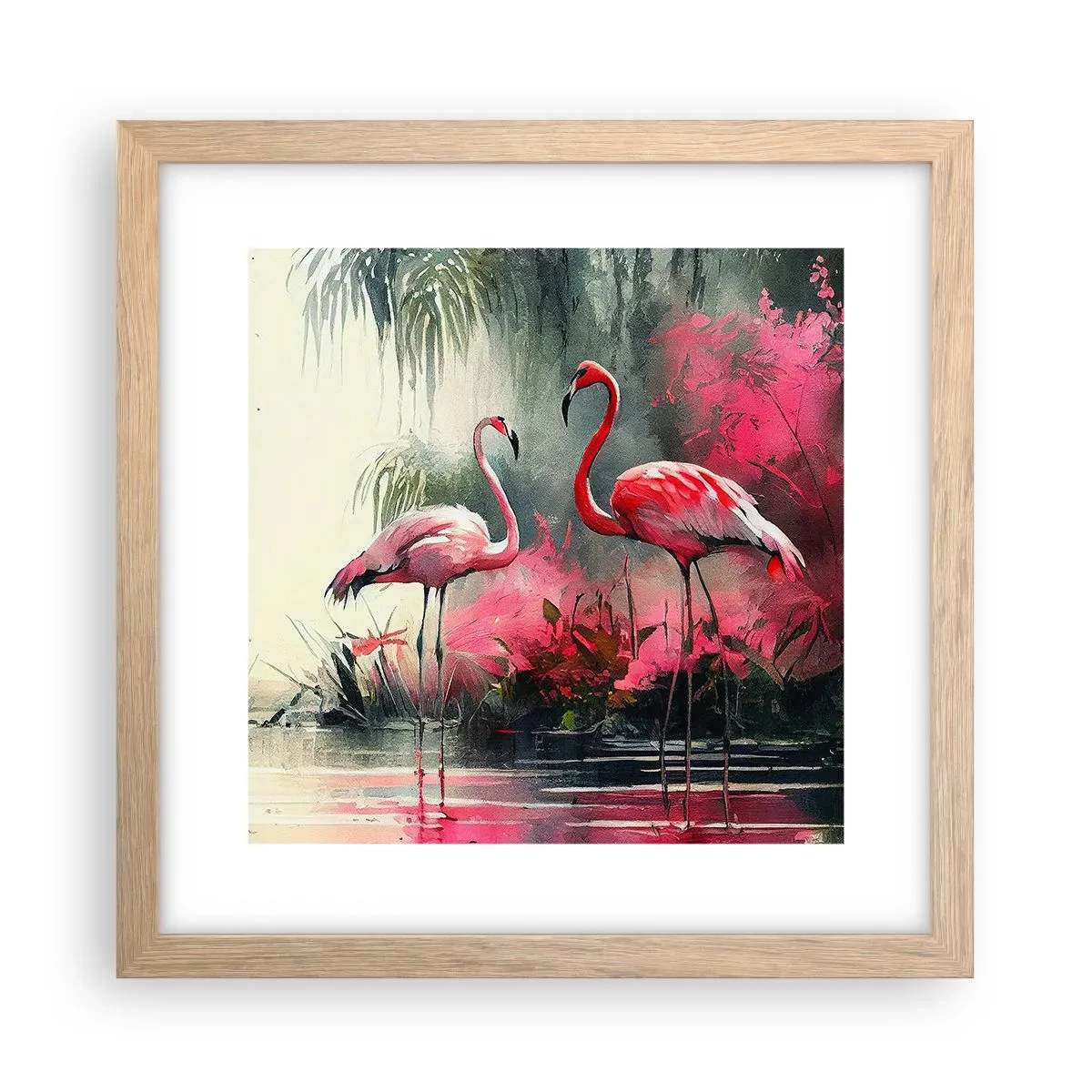 Affisch i ram av ljusek - En lektion i naturlig charm - 30x30 cm