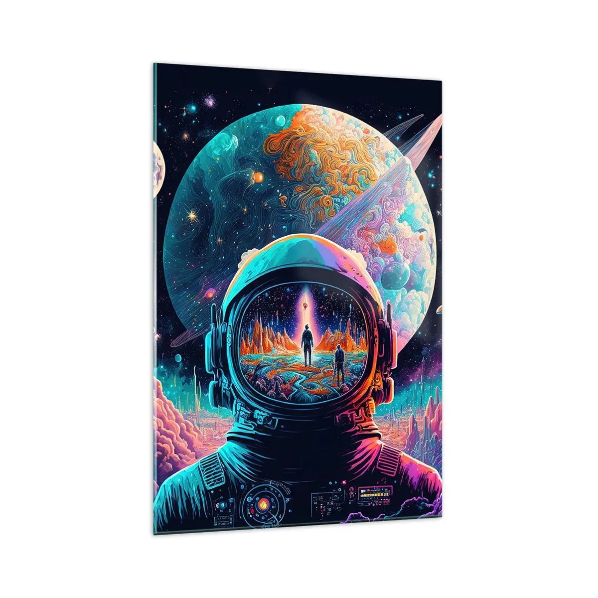 Glastavla - Bild på glas - Filosofer har aldrig drömt - 70x100 cm