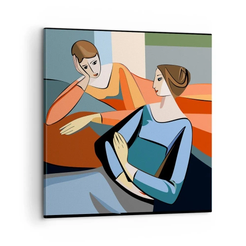 Canvastavla - Bild på duk - Ett ögonblick av förtrolighet - 60x60 cm