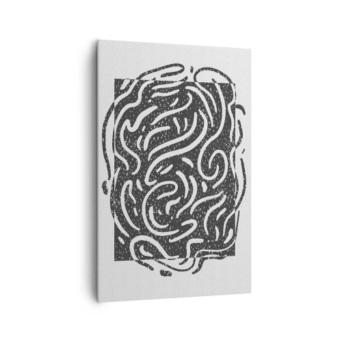 Canvastavla - Bild på duk - Abstraktion: en dans av glädje - 80x120 cm