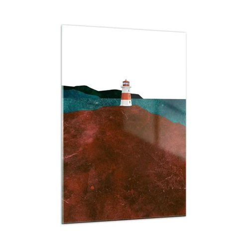 Glastavla - Bild på glas - Med blicken riktad mot havet - 50x70 cm