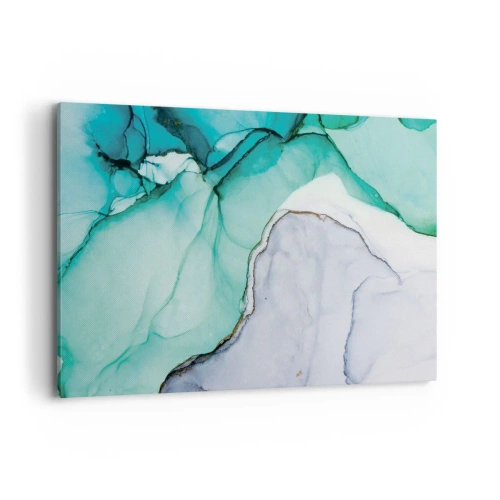 Canvastavla - Bild på duk - En studie i turkos - 120x80 cm