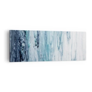 Canvastavla - Bild på duk - Blåa istappar - 140x50 cm