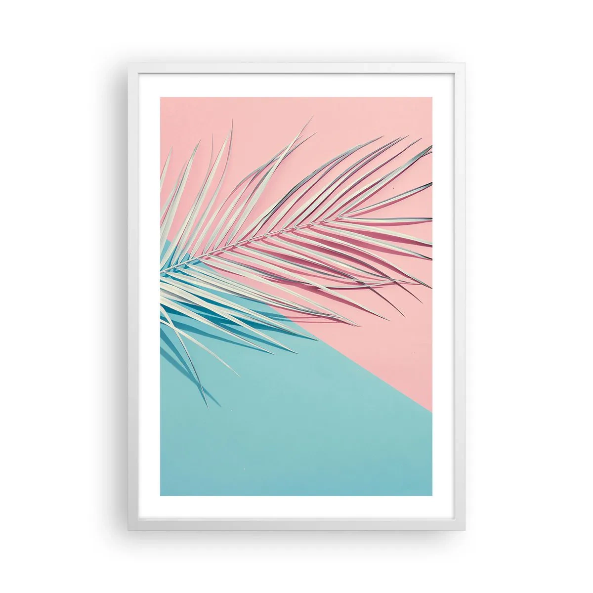 Affisch i vit ram - Tropisk impression - 50x70 cm