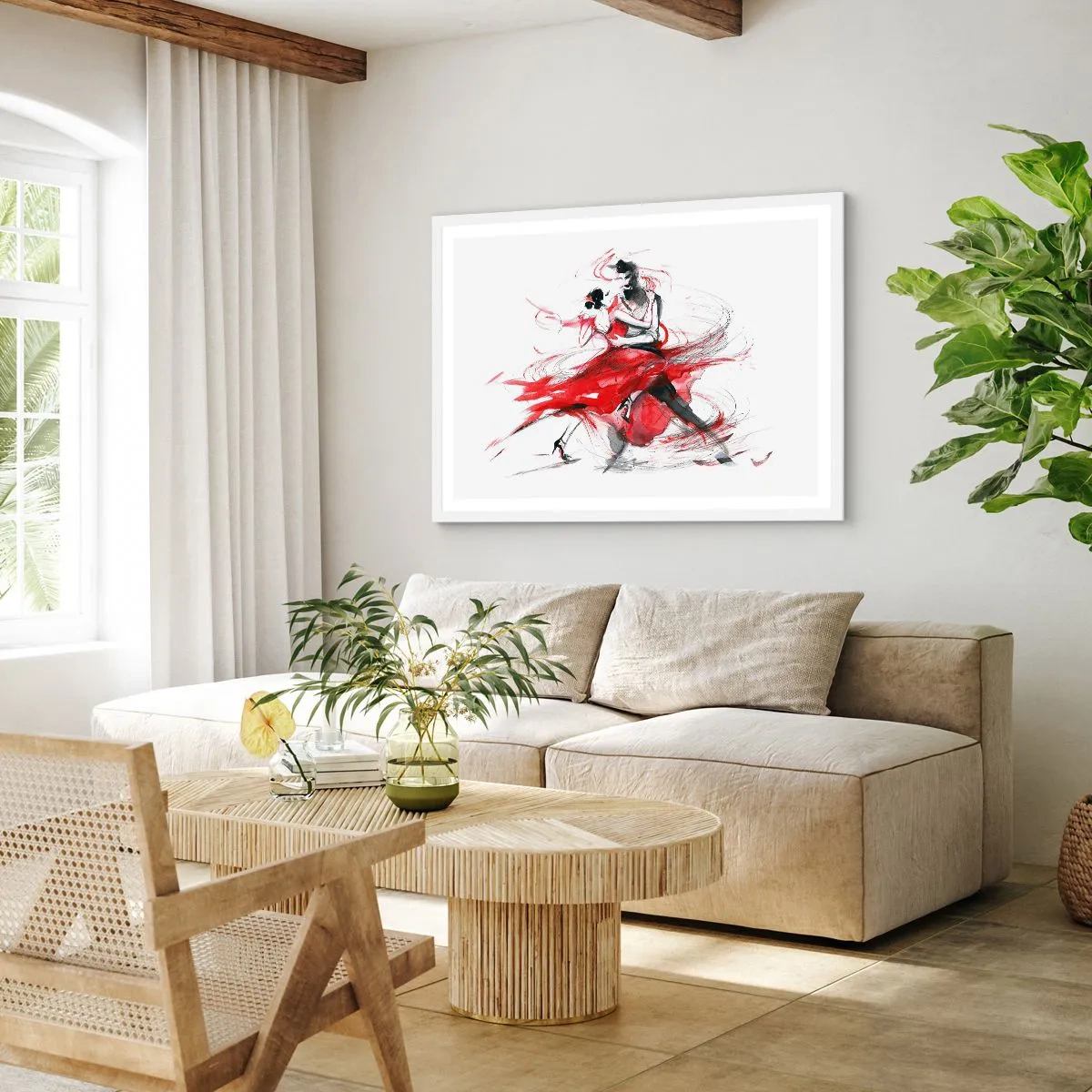Affisch i vit ram - Tango - passionens rytm - 100x70 cm