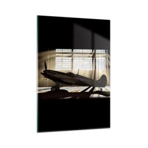 Glastavla - Bild på glas - Kämpens vila - 50x70 cm