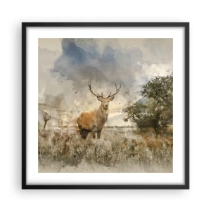 Affisch i svart ram - Värdighet - styrka - dignitet - 50x50 cm