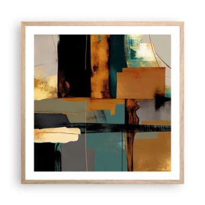 Affisch i ram av ljusek - Abstraktion - ljus och skugga - 60x60 cm