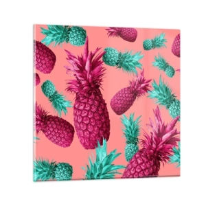 Glastavla - Bild på glas - Friheten är söt - 70x70 cm