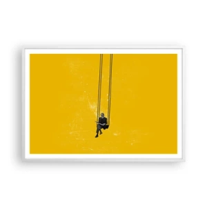 Affisch i vit ram - En dag som alla andra - 100x70 cm