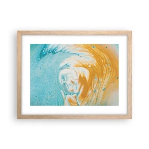 Affisch i ram av ljusek - Pastellfärgad virvel - 40x30 cm