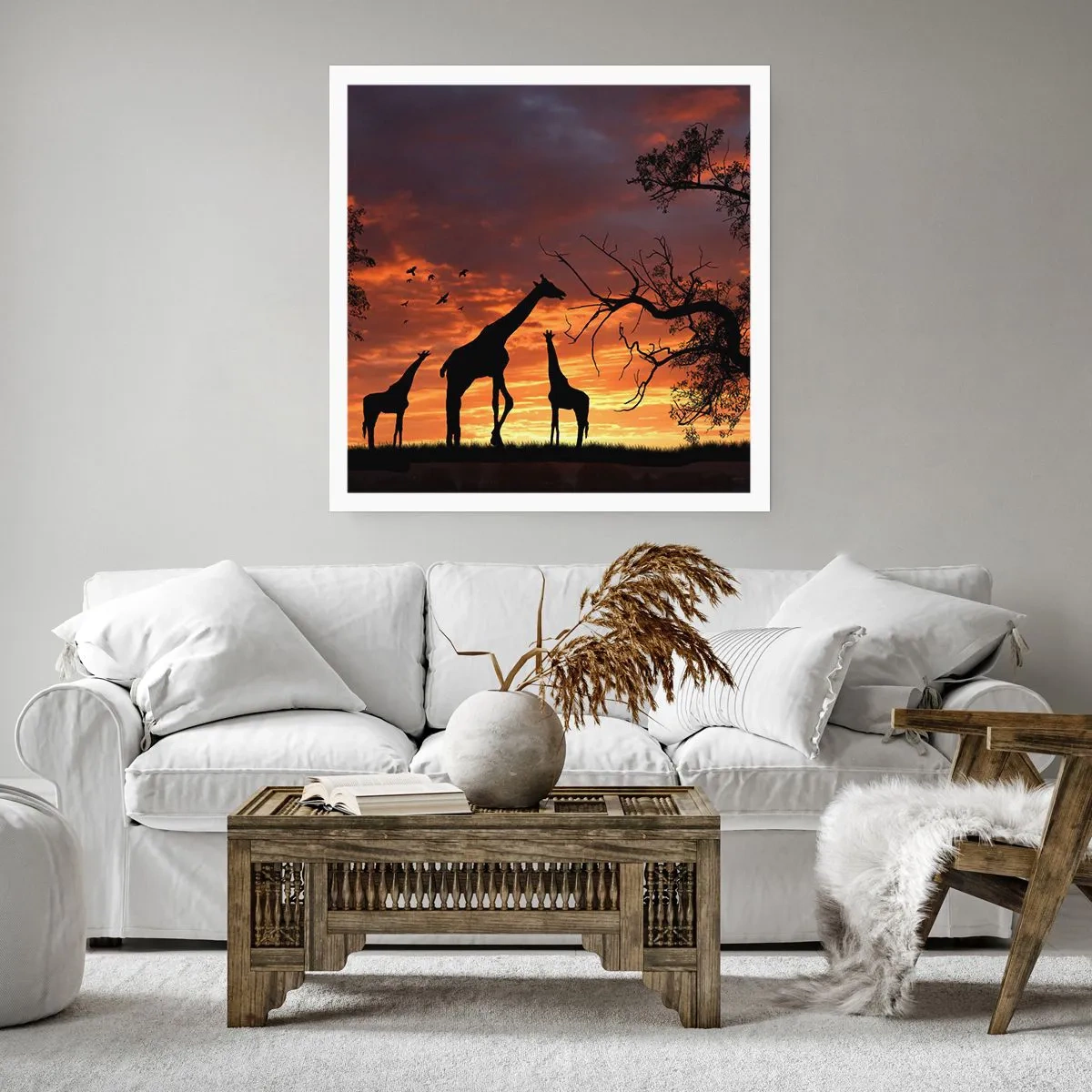 Affisch - Liten middag med de närmaste - 40x40 cm