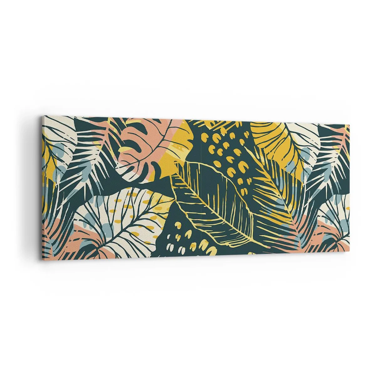 Canvastavla - Bild på duk - Lövfantasi - 100x40 cm